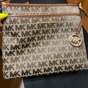 Michael Kors brown cross body with logo